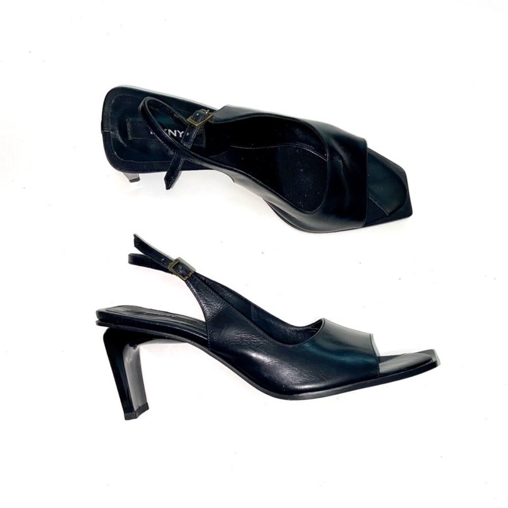 Rare DKNY Leather Slingback Heels